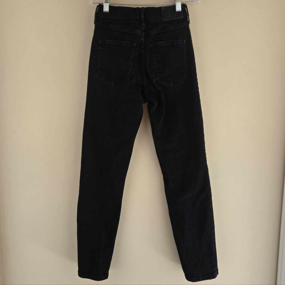 Everlane High Rise slim straight cigarette leg Jeans 26 Regular Black